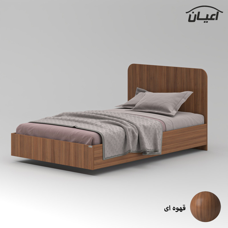 تخت خواب ملامینه یک نفره کوچیل مدل KL912 سایز 120x200 سانتی متر