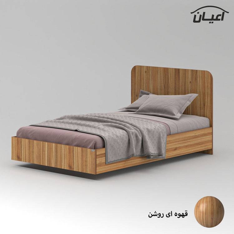 تخت خواب ملامینه یک نفره کوچیل مدل KL912 سایز 120x200 سانتی متر