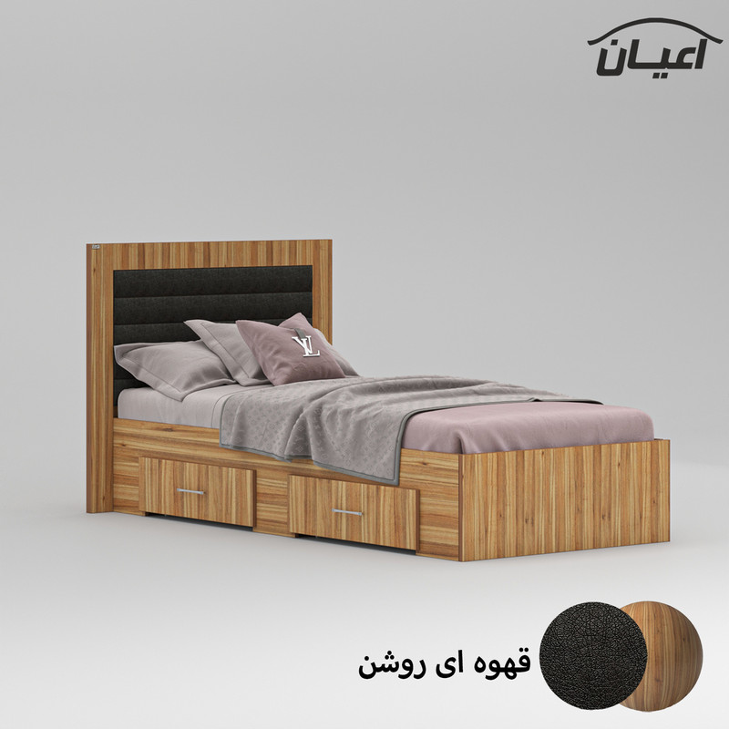 تخت خواب یک نفره کوچیل مدل KL832 سایز 90x200 سانتی متر