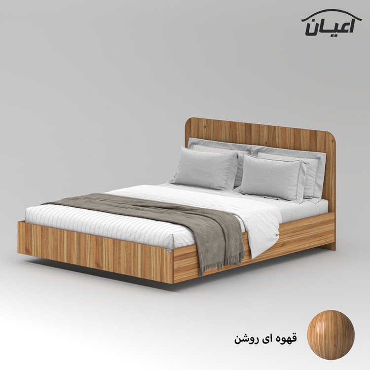 تخت خواب ملامینه دو نفره کوچیل مدل KL913 سایز 160x200 سانتی متر