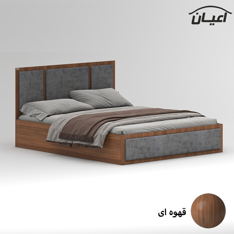 تخت خواب ملامینه دو نفره کوچیل مدل KL958 سایز 160x200 سانتی متر