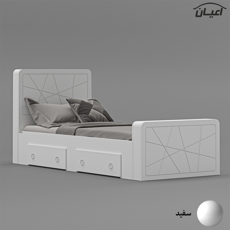 تخت خواب یک نفره کوچیل مدل KL719 سایز 90x200 سانتی متر