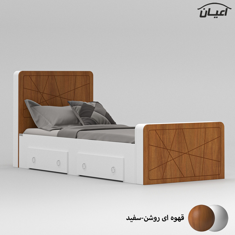 تخت خواب یک نفره کوچیل مدل KL719 سایز 90x200 سانتی متر