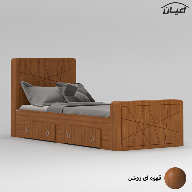 تخت خواب یک نفره کوچیل مدل KL719 سایز 90x200 سانتی متر