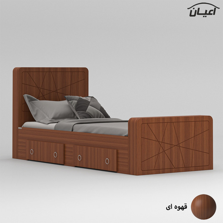 تخت خواب یک نفره کوچیل مدل KL719 سایز 90x200 سانتی متر