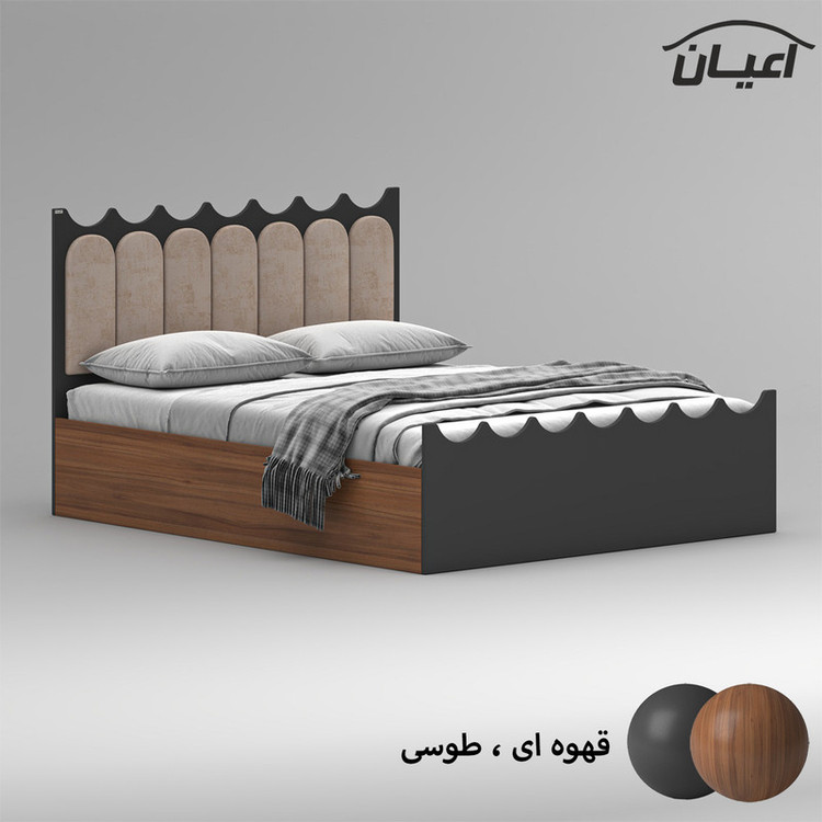 تخت خواب ام دی اف دو نفره کوچیل مدل KL954 سایز 160x200 سانتی متر