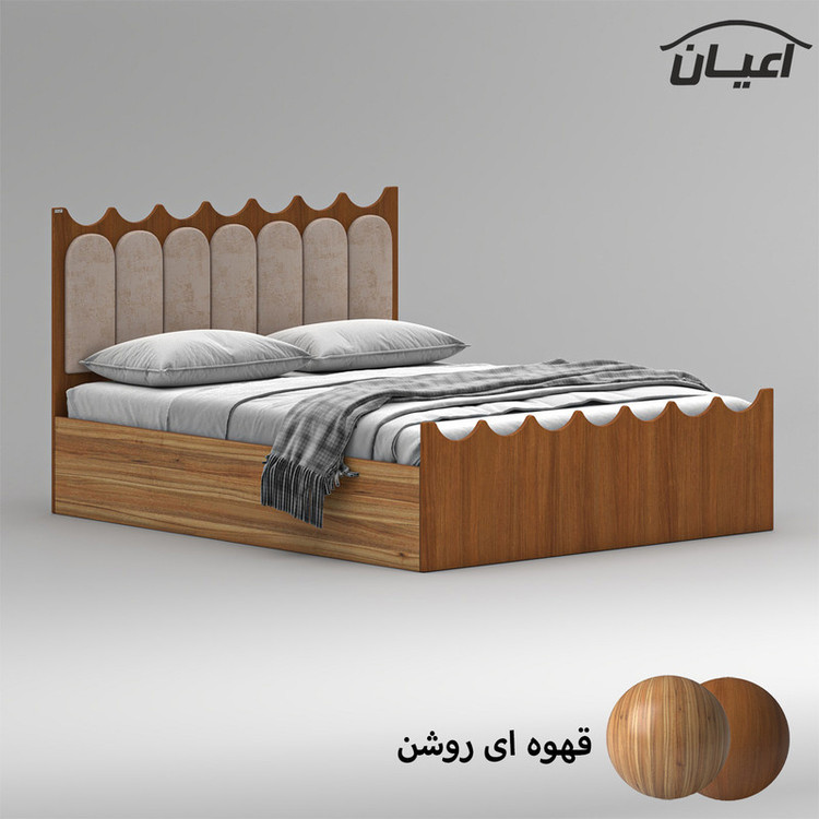 تخت خواب ام دی اف دو نفره کوچیل مدل KL954 سایز 160x200 سانتی متر