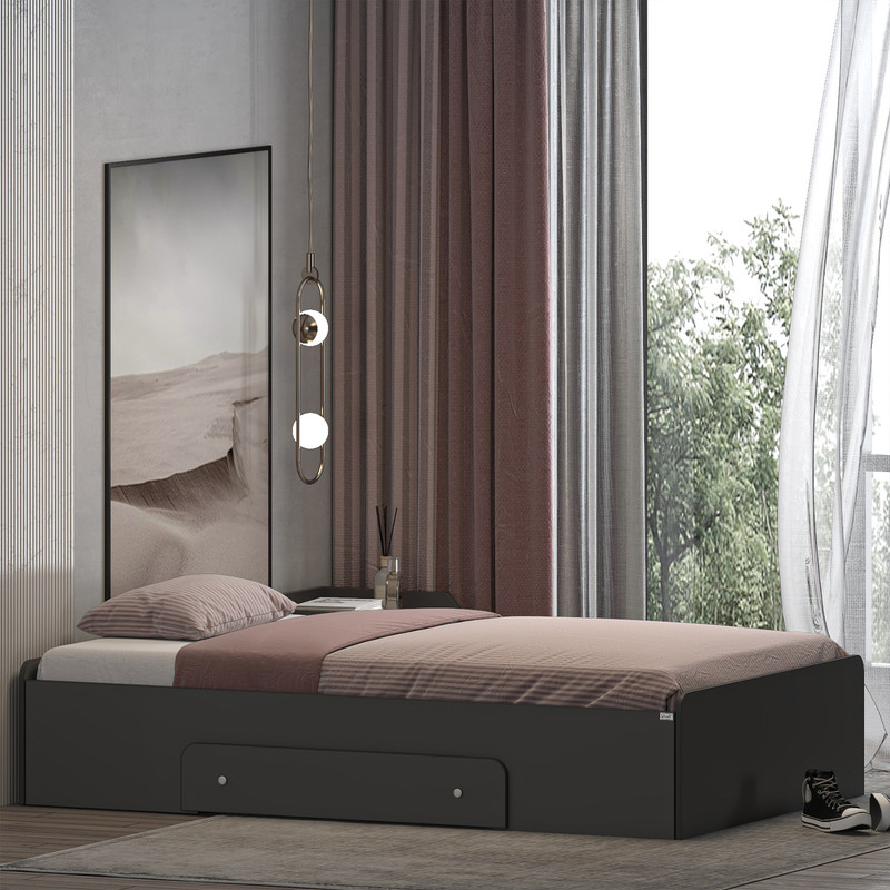 تخت خواب ملامینه یک نفره کوچیل مدل KL968 سایز 120x200 سانتی متر