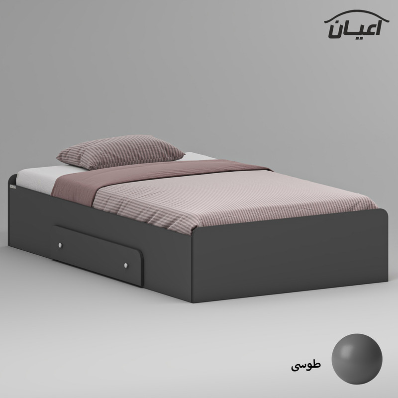 تخت خواب ملامینه یک نفره کوچیل مدل KL968 سایز 120x200 سانتی متر