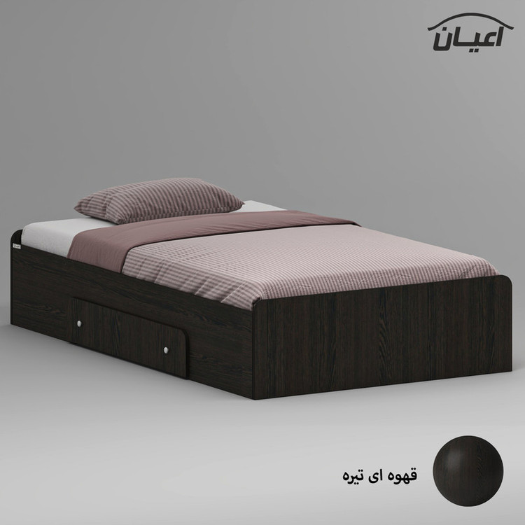 تخت خواب ملامینه یک نفره کوچیل مدل KL968 سایز 120x200 سانتی متر