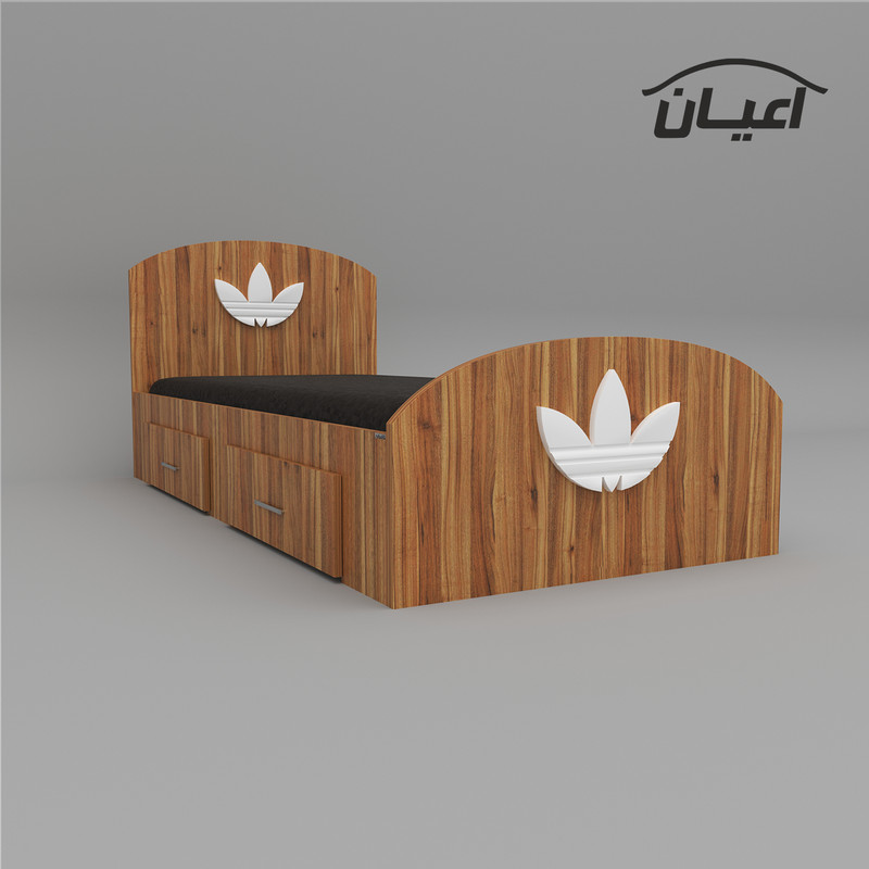 تخت خواب یک نفره کوچیل مدل KL463 طرح اسپرت سایز 200×120 سانتی متر