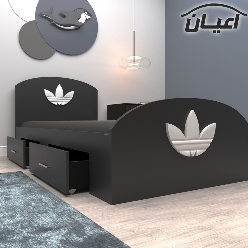 تخت خواب یک نفره کوچیل مدل KL463 طرح اسپرت سایز 200×120 سانتی متر