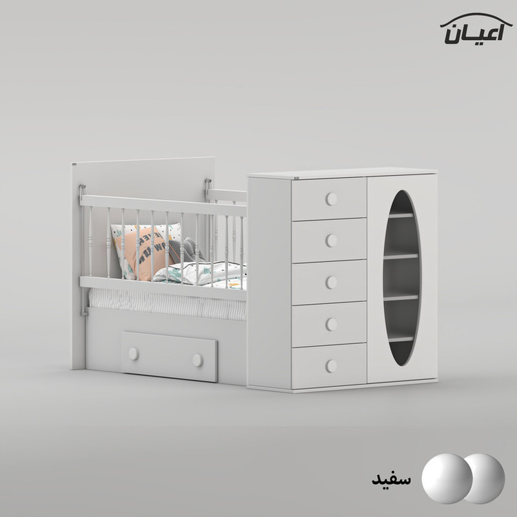 تختخواب کودک کوچیل مدل KL1022 سایز 130 × 70