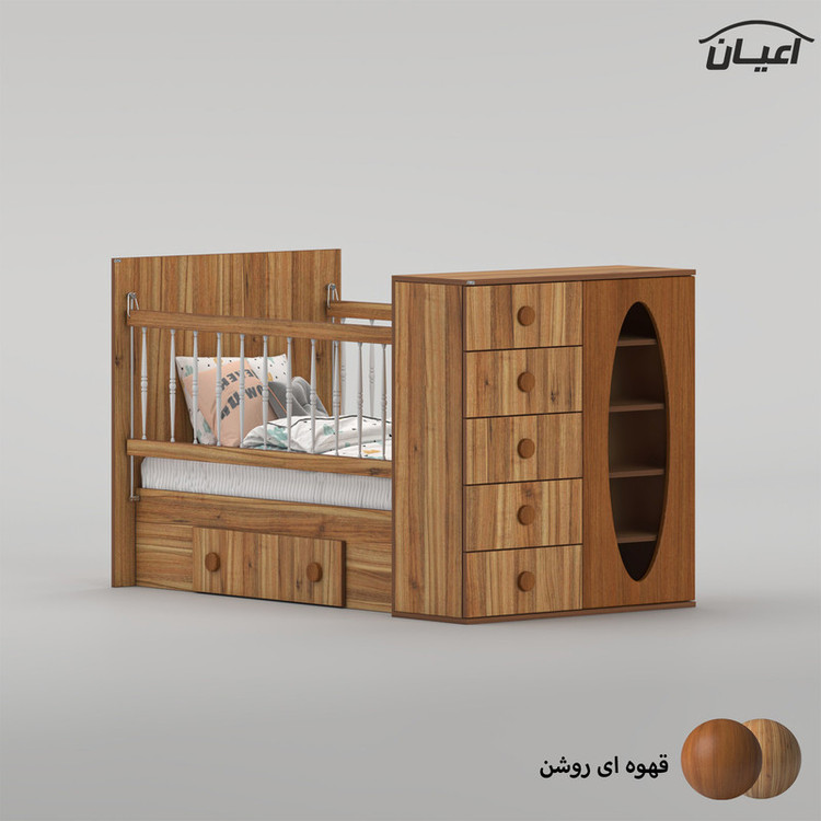 تختخواب کودک کوچیل مدل KL1022 سایز 130 × 70