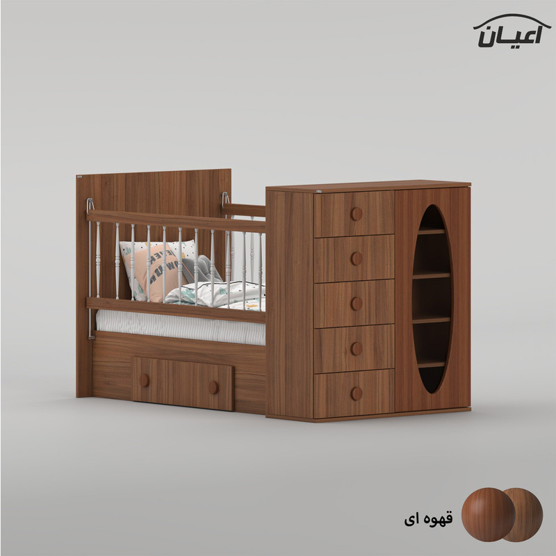 تختخواب کودک کوچیل مدل KL1022 سایز 130 × 70