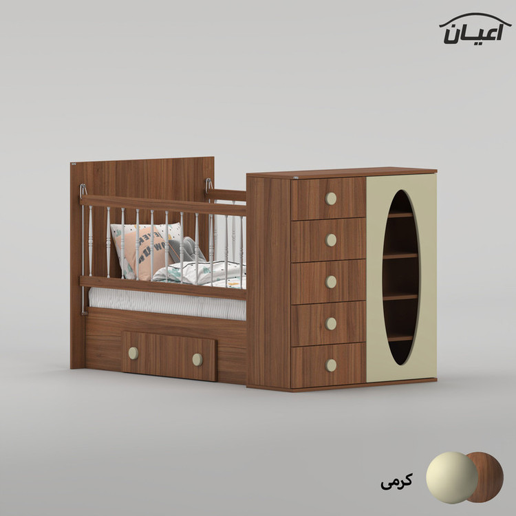 تختخواب کودک کوچیل مدل KL1022 سایز 130 × 70