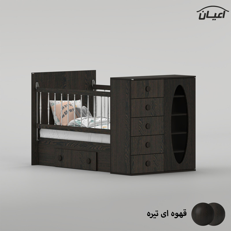 تختخواب کودک کوچیل مدل KL1022 سایز 130 × 70