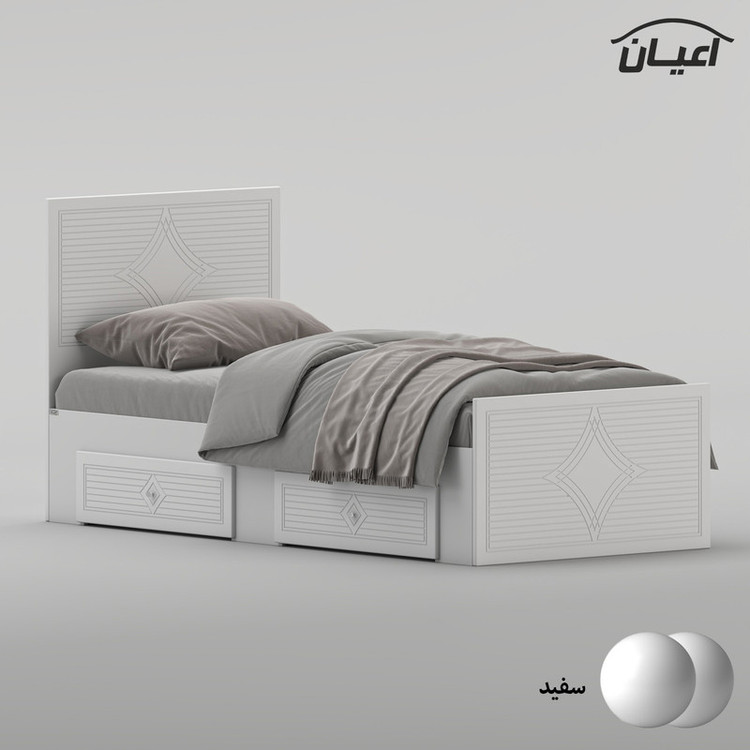 تختخواب ام دی اف یک نفره کوچیل مدل KL1027 سایز 90 * 200 سانتیمتر