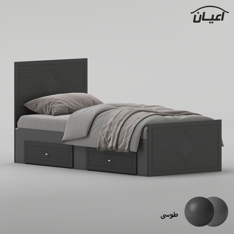 تختخواب ام دی اف یک نفره کوچیل مدل KL1027 سایز 90 * 200 سانتیمتر