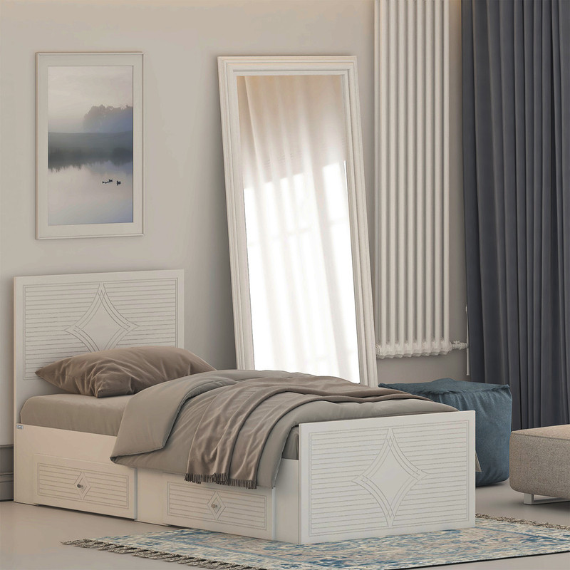 تخت‌خواب ام دی اف یک نفره کوچیل مدل KL1027 سایز 90 * 200 سانتی‌متر