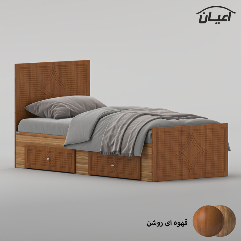 تختخواب ام دی اف یک نفره کوچیل مدل KL1027 سایز 90 * 200 سانتیمتر
