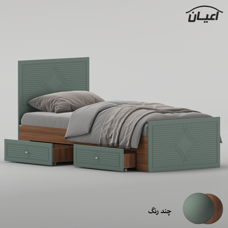 تختخواب ام دی اف یک نفره کوچیل مدل KL1027 سایز 90 * 200 سانتیمتر