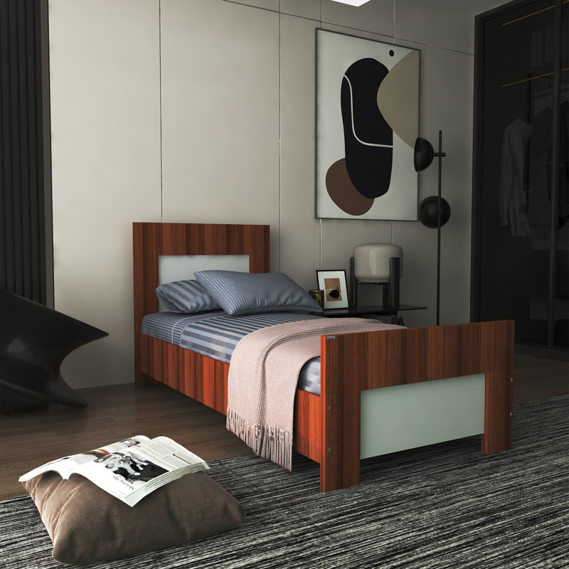 تخت خواب یکنفره کوچیل مدل KL563 سایز 120x200 سانتی متر