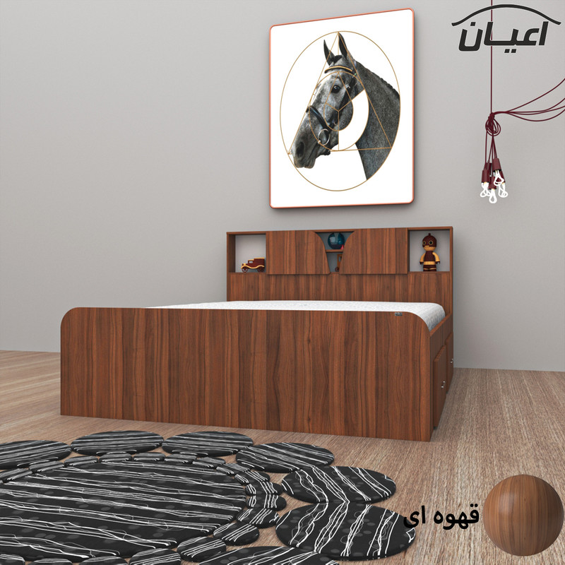 تخت خواب دونفره کوچیل مدل KL505 سایز 160x200 سانتی متر