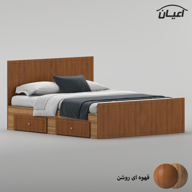 تختخواب ام دی اف دو نفره کوچیل مدل KL1029 سایز 160 * 200 سانتیمتر