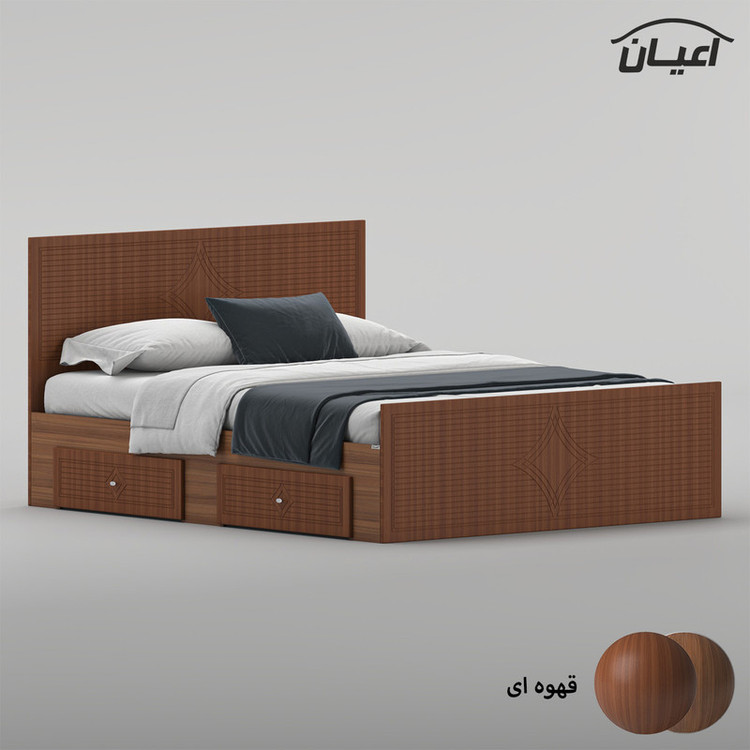 تختخواب ام دی اف دو نفره کوچیل مدل KL1029 سایز 160 * 200 سانتیمتر