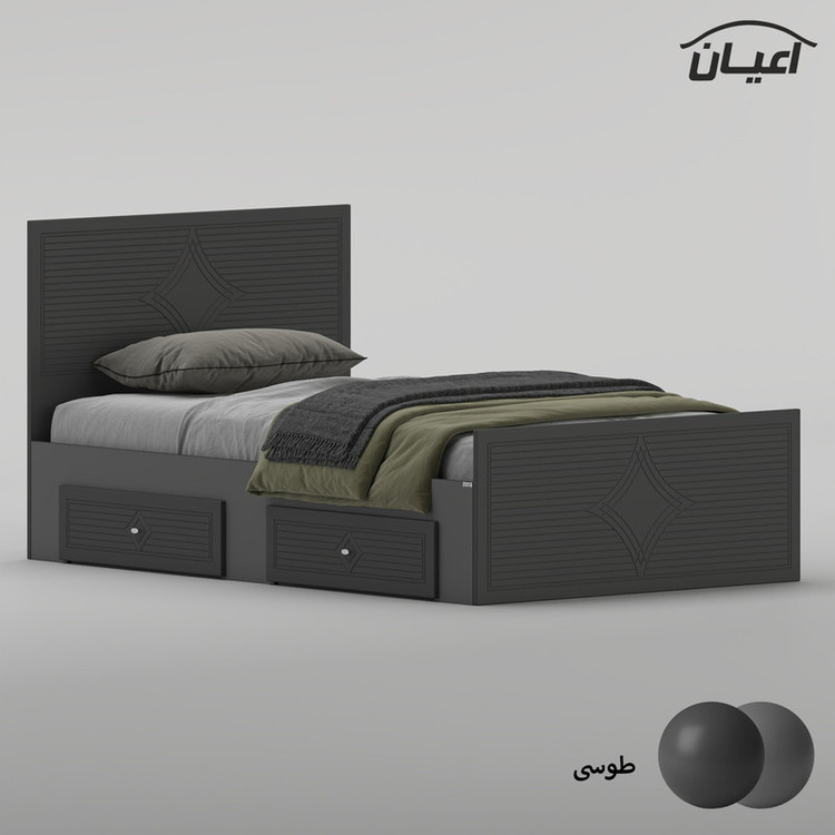 تختخواب ام دی اف یک و نیم نفره کوچیل مدل KL1028 سایز 120 * 200 سانتیمتر