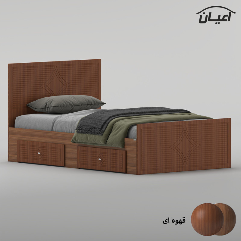 تختخواب ام دی اف یک و نیم نفره کوچیل مدل KL1028 سایز 120 * 200 سانتیمتر