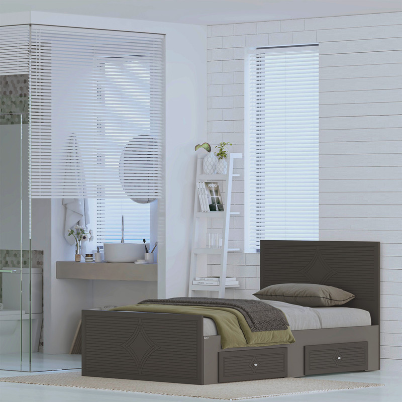 تخت‌خواب ام دی اف یک و نیم نفره کوچیل مدل KL1028 سایز 120 * 200 سانتی‌متر