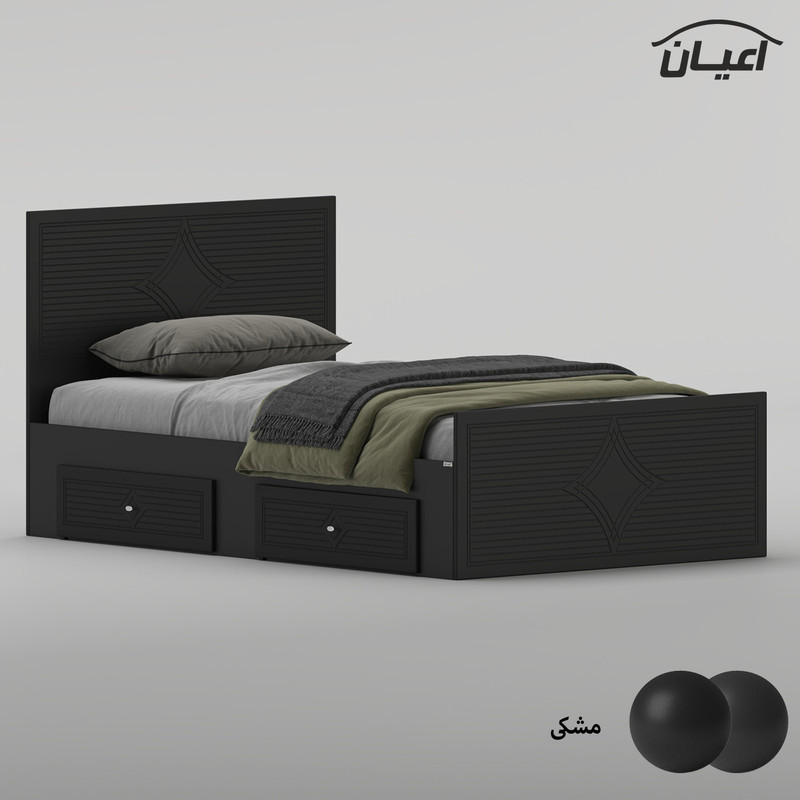 تختخواب ام دی اف یک و نیم نفره کوچیل مدل KL1028 سایز 120 * 200 سانتیمتر