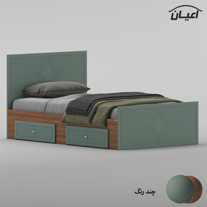 تختخواب ام دی اف یک و نیم نفره کوچیل مدل KL1028 سایز 120 * 200 سانتیمتر