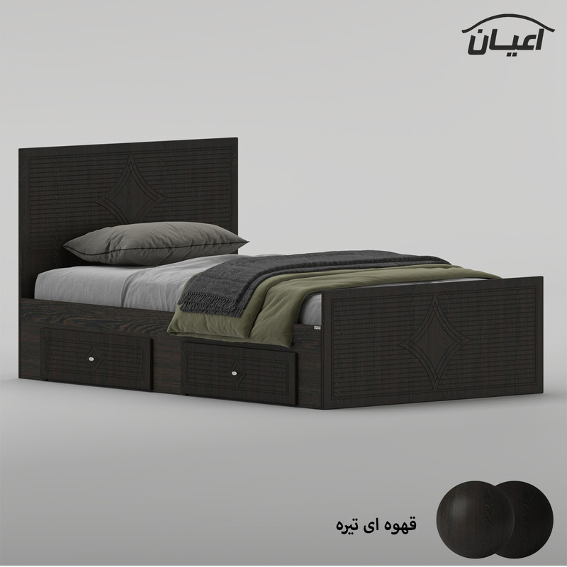 تختخواب ام دی اف یک و نیم نفره کوچیل مدل KL1028 سایز 120 * 200 سانتیمتر
