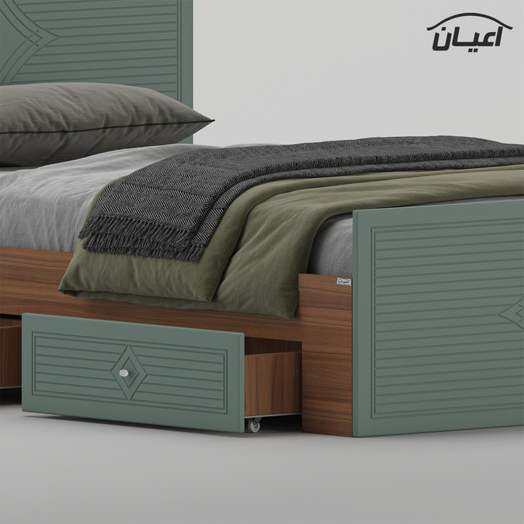 تختخواب ام دی اف یک و نیم نفره کوچیل مدل KL1028 سایز 120 * 200 سانتیمتر
