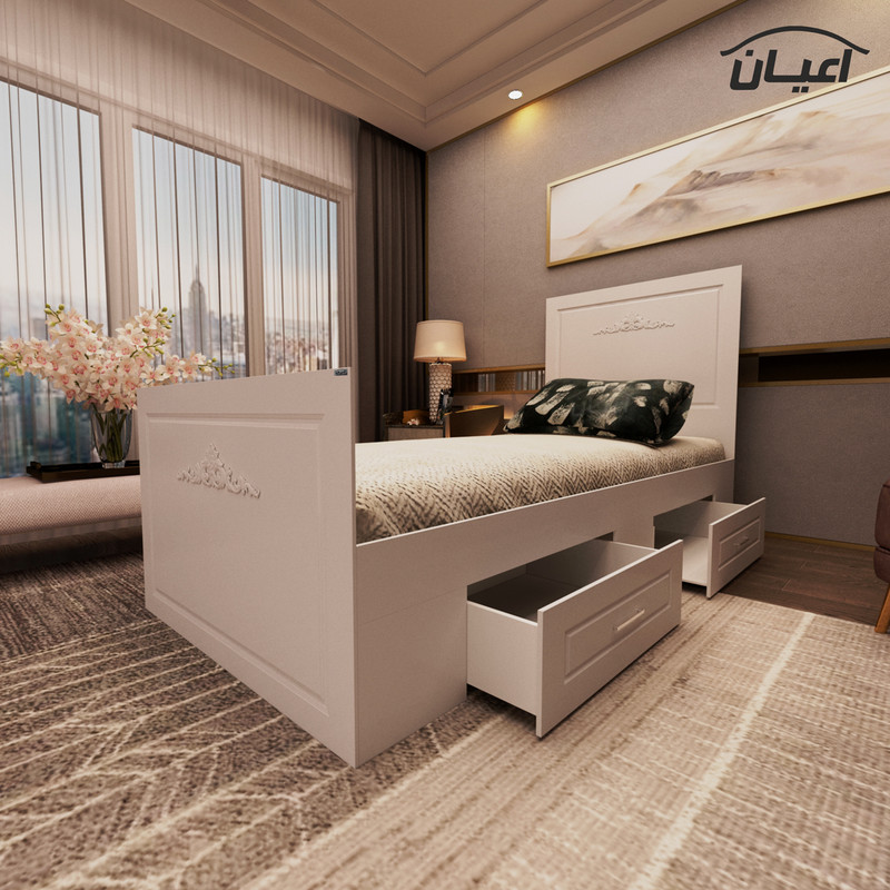 تخت خواب یکنفره کوچیل مدل KL400 سایز 90x200 سانتی متر