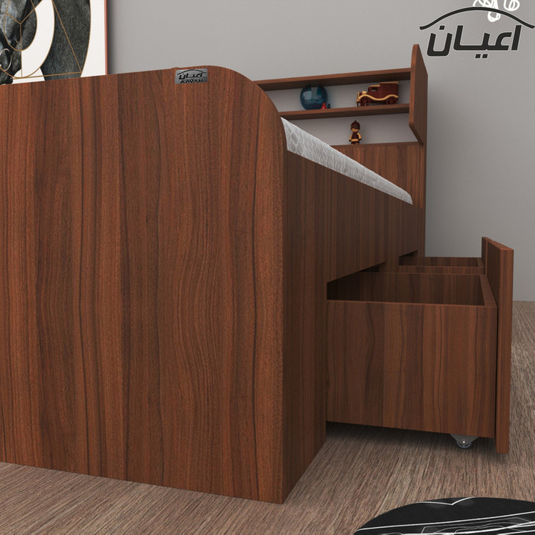تخت خواب یکنفره کوچیل مدل KL509 سایز 120x200 سانتی متر