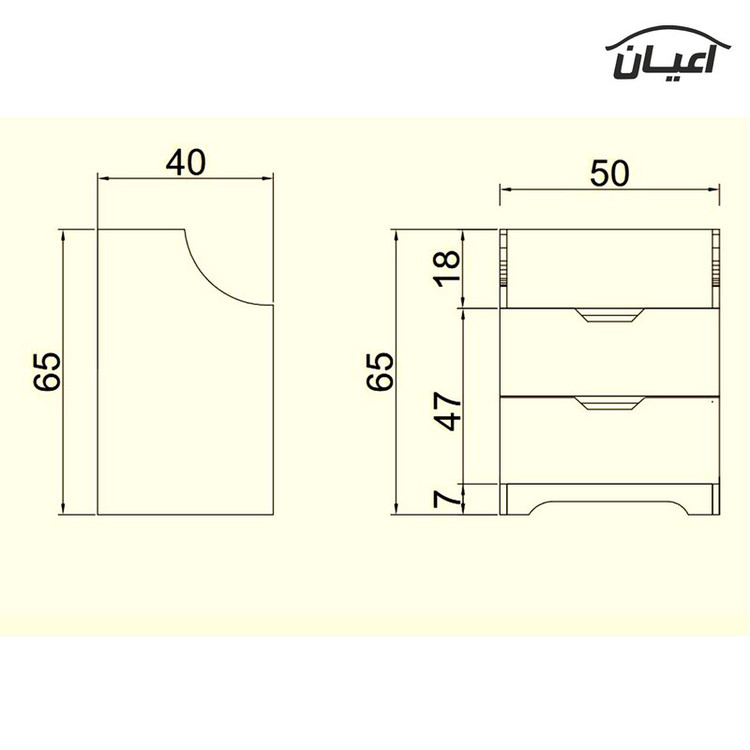 میز پاتختی کوچیل مدل KL411