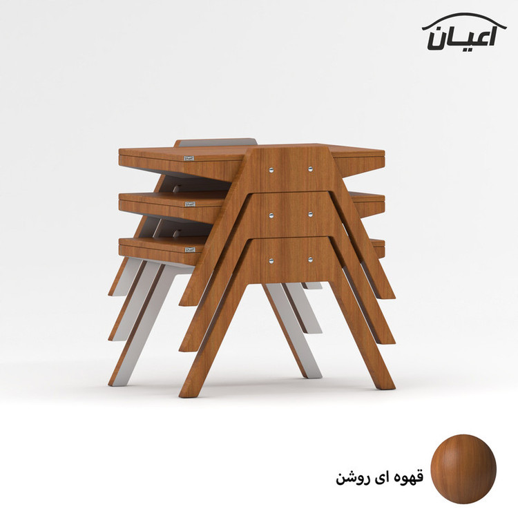 میز عسلی مستطیلی کوچیل مدل KL889 مجموعه سه عددی