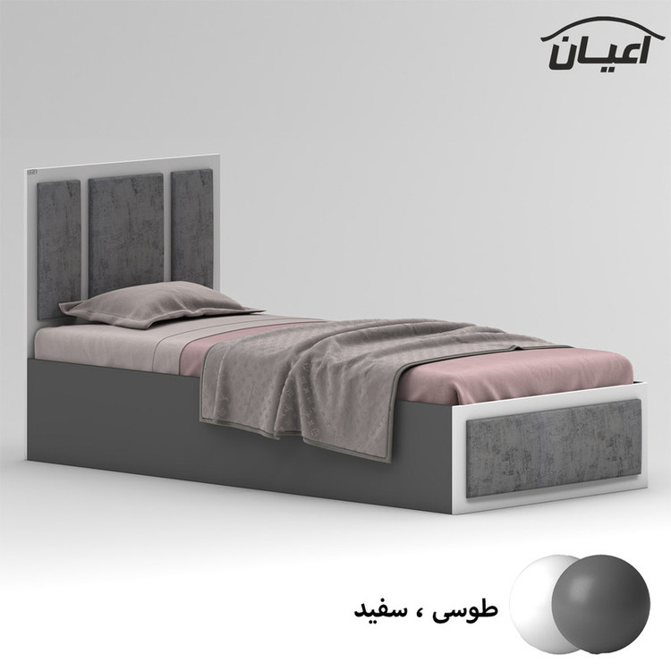 تخت خواب ملامینه یک نفره کوچیل مدل KL960 سایز 90x200 سانتی متر