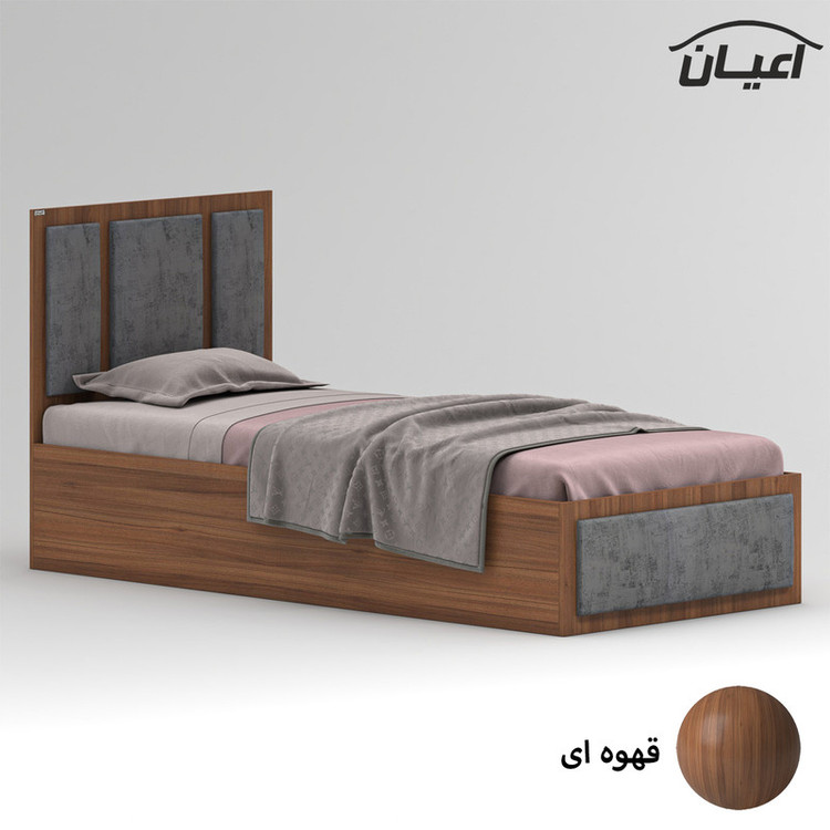 تخت خواب ملامینه یک نفره کوچیل مدل KL960 سایز 90x200 سانتی متر