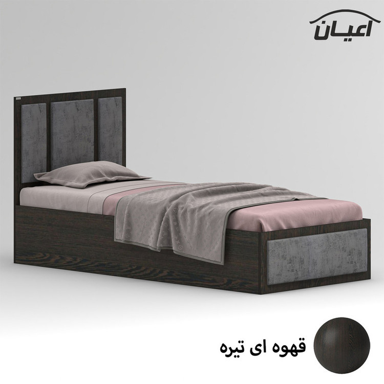 تخت خواب ملامینه یک نفره کوچیل مدل KL960 سایز 90x200 سانتی متر