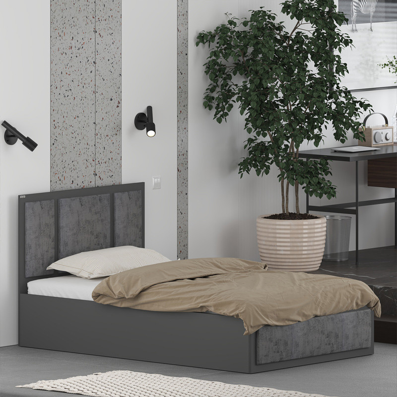 تخت خواب ملامینه یک نفره کوچیل مدل KL959 سایز 120x200 سانتی متر