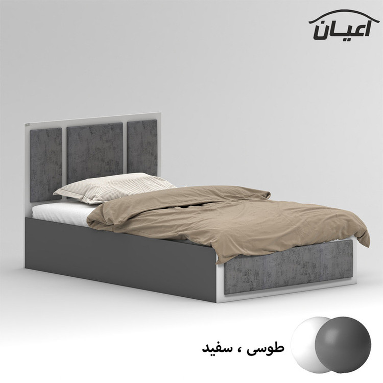 تخت خواب ملامینه یک نفره کوچیل مدل KL959 سایز 120x200 سانتی متر