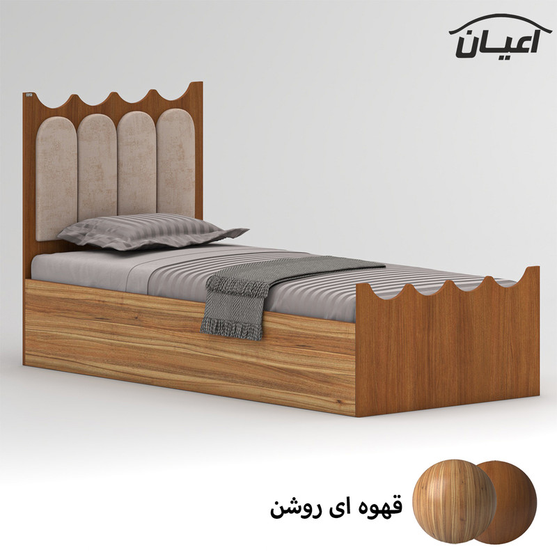 تخت خواب ام دی اف یک نفره کوچیل مدل KL956 سایز 90x200 سانتی متر