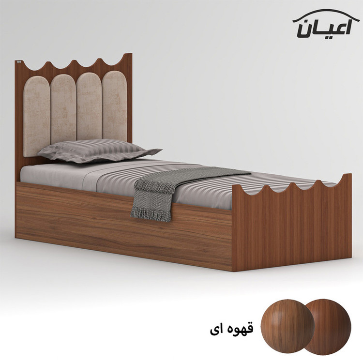 تخت خواب ام دی اف یک نفره کوچیل مدل KL956 سایز 90x200 سانتی متر