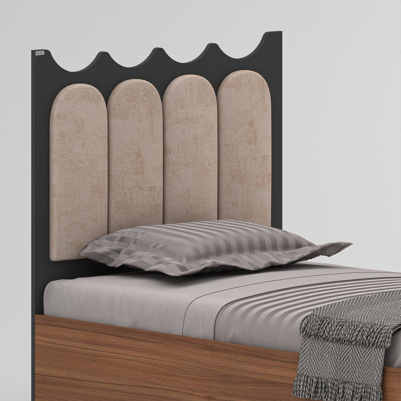 تخت خواب ام دی اف یک نفره کوچیل مدل KL956 سایز 90x200 سانتی متر