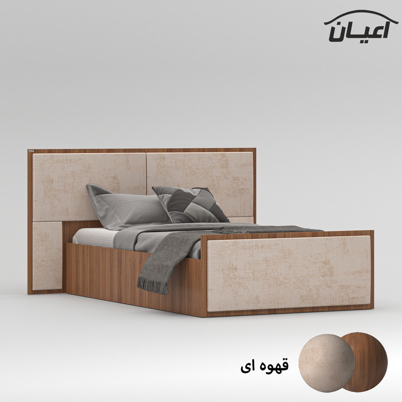تخت خواب یک نفره کوچیل مدل KL781 سایز 120x200 سانتی متر